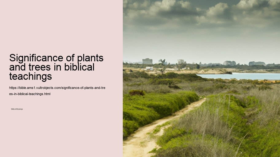 Significance of plants and trees in biblical teachings